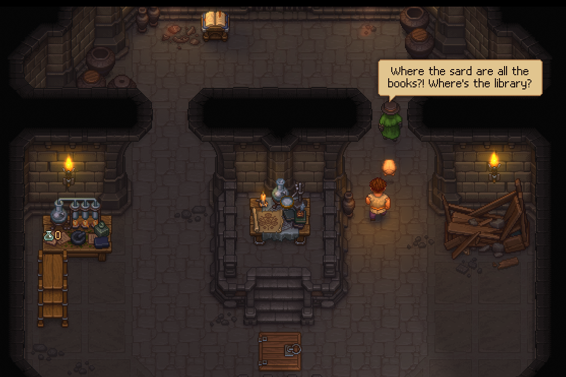 albert leads the player to the abandoned tower in graveyard keeper 2